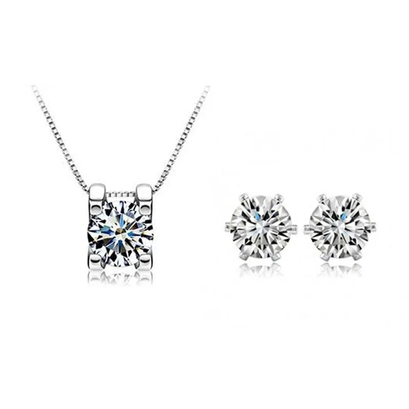 2014 модные ювелирные изделия Кулоны Ожерелья с кубическим цирконием серьги