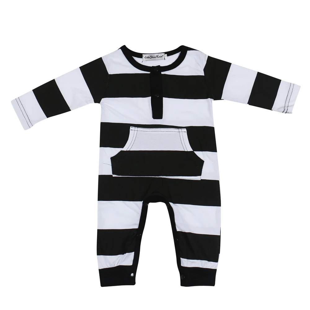 Детский хлопковый комбинезон с длинным рукавом в полоску|infant jumpsuit|baby boy girlromper cotton