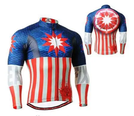 Спортивный костюм для велоспорта с длинным рукавом 3 задними карманами