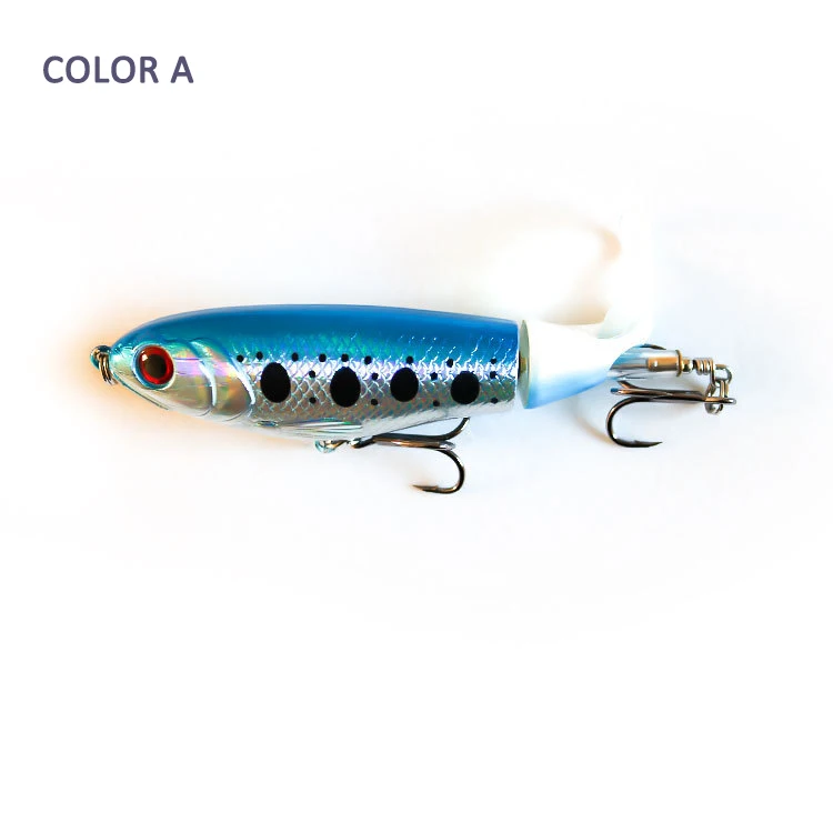 Fly твердая приманка для рыбалки верхняя водная приманка Whopper Plopper10.5cm/17g искусственная приманка для карпа приманка тунец приманки наживка - Цвет: Color A