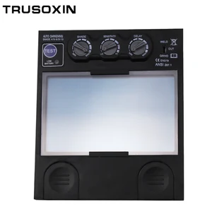 Шлем сварочный с автозатемнением, с перезаряжаемой батареей и 4 дуговыми датчиками, на солнечной батарее, шлем для шлифовки и сварки, Очки сварщика, маска, крышка, фильтр, объектив