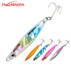 Металлическая рыболовная приманка Tsurinoya, свинцовая металлическая ложка 7 г 14 г, приманка с тройным крючком, быстротонущая проволочная наживка, искусственный джиг