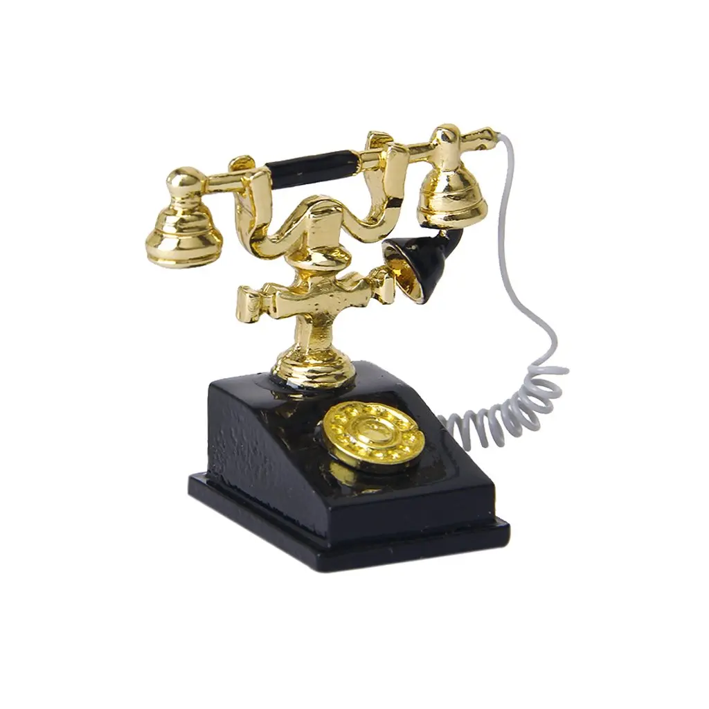 1/12 миниатюрный ретро телефон для кукольного домика винтажный телефон|phone vintage|phone