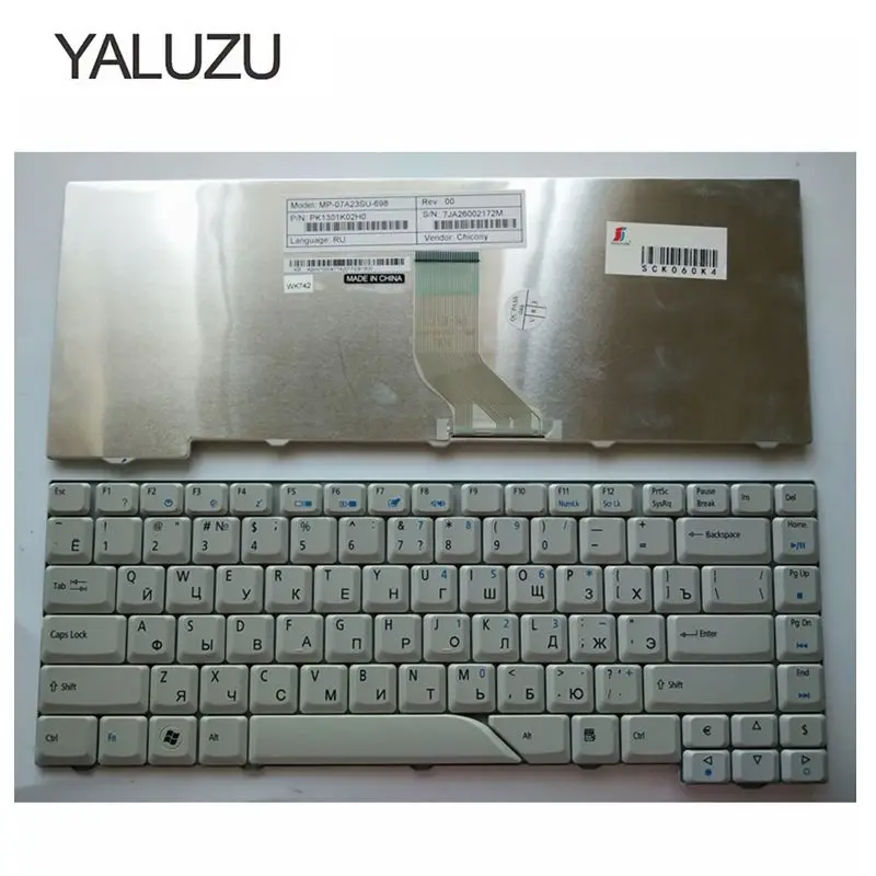 YALUZU русская новая клавиатура для acer Aspire 5715 5715Z 5720G 5720Z 5720ZG 5910G 5920G 5920ZG 5930G 5950G 6935 RU белый