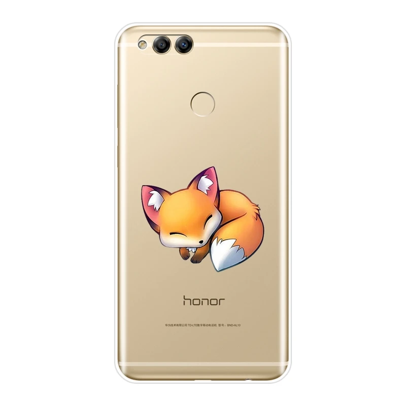 No.3 ТПУ чехол для телефона для huawei Honor 10 9 8 8X MAX Kawaii Fox Мягкая силиконовая задняя крышка для huawei Honor 7 8 9 10 Lite 7S 7X 7A 7C Pro - Цвет: No.3