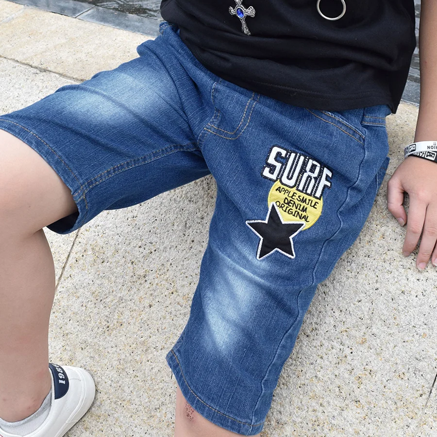Шорты для мальчиков Летние повседневные джинсовые шорты детские ковбойские с