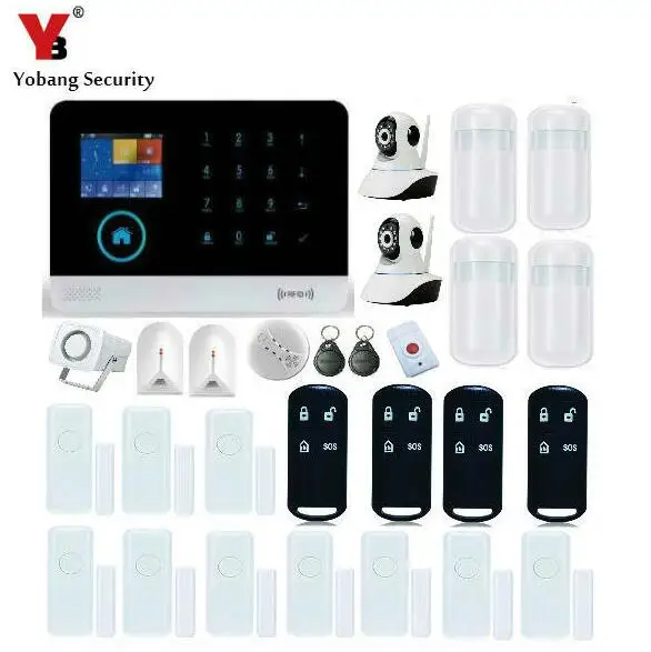 Охранная сигнализация Yobang с RFID-метками Wi-Fi GSM SMS | Безопасность и защита