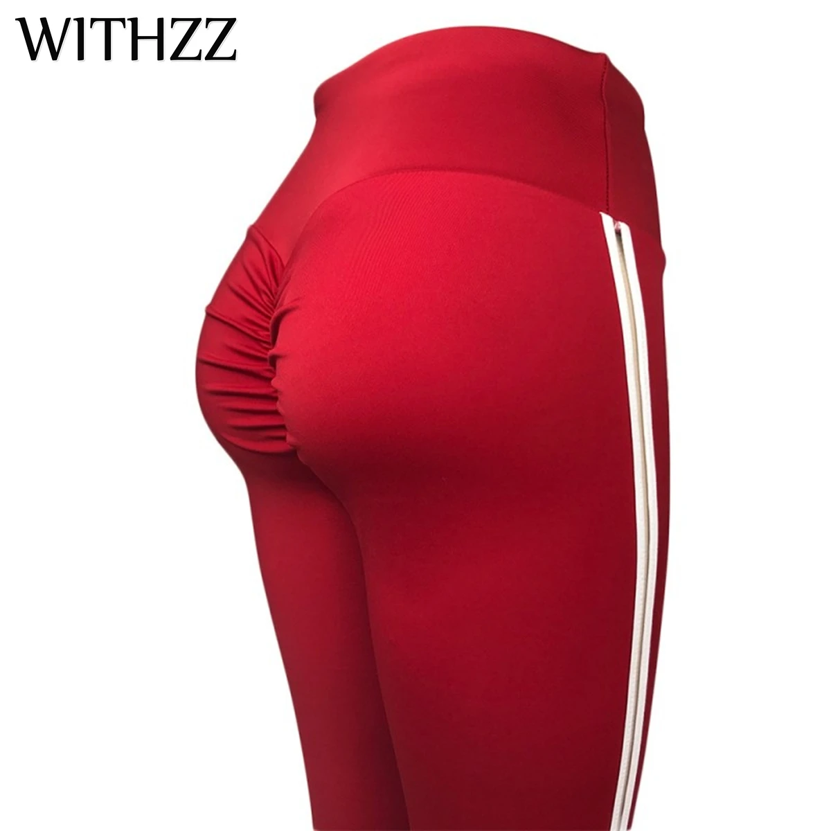 

WITHZZ Leggings White Side Tooling Pants Women Leggins For Fitness Legins Workout Jeggings Athleisure Active Wear Sportleggings