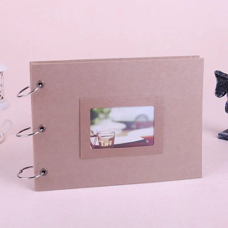 Крафт бумажный фотоальбом Обложка фоторамка для творчества DIY пустой граффити