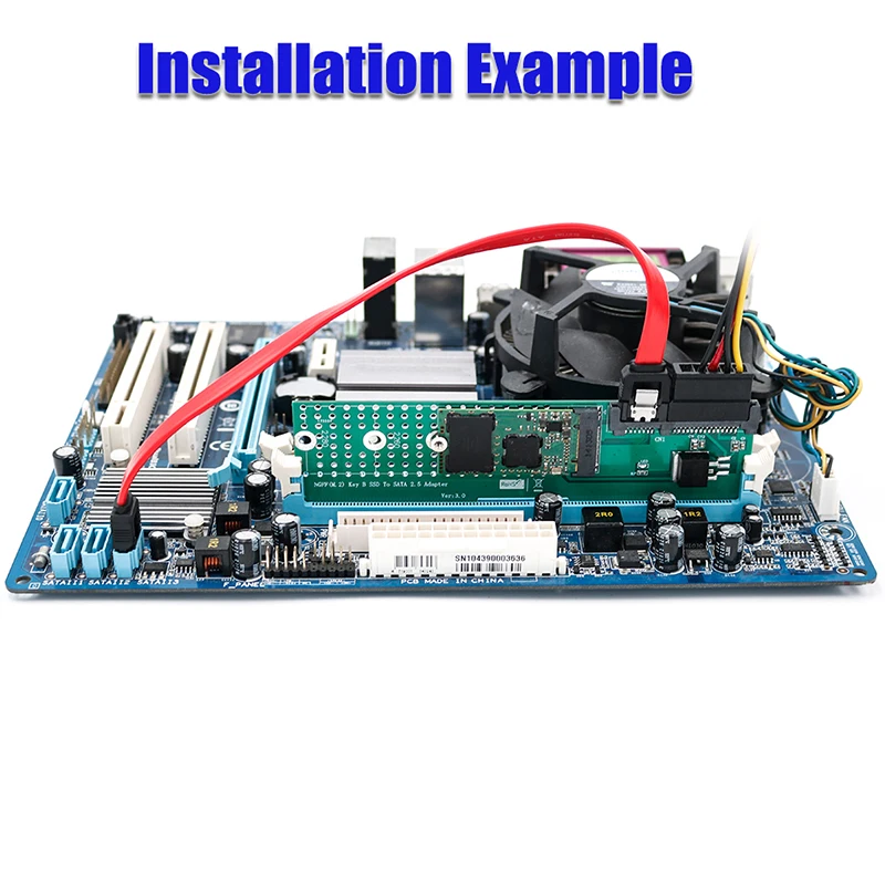 NGFF(M.2) B-key SATA-Bus SSD to SATA 3,0 адаптер со слотом памяти DDR поддержка установки DDR2 DDR3 DDR4 DDR5 настольная материнская плата
