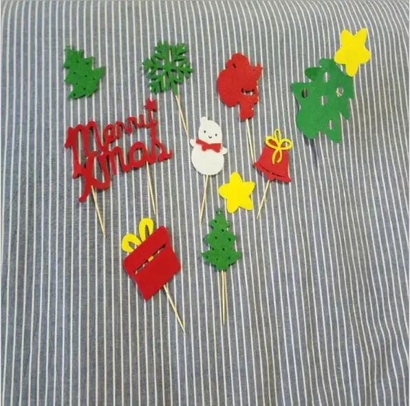 20 штук Рождество Топпер для торта в форме сердца палочки ношения с обувью товары