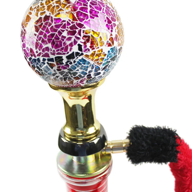 Средний Восток lotus shisha из цинкового сплава стеклянный кальян с витражом для