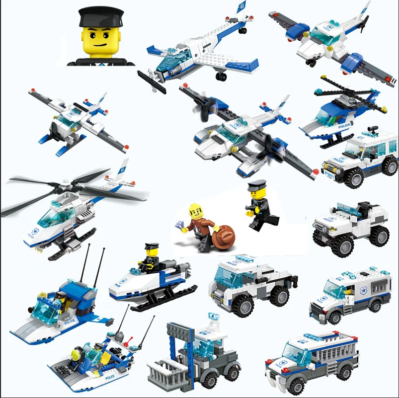 Городская полицейская серия совместимая с Legoingly копы строительный блок