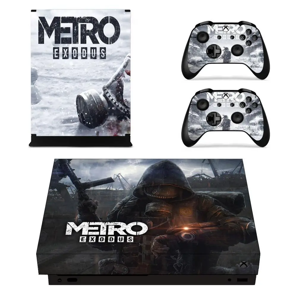 Metro Exodus виниловые наклейки для кожи, наклейки для xbox one x, наклейки s Pegatinas Adesivo для xbox one x консоли и двух контроллеров