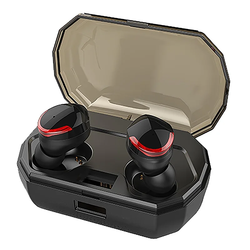 Black Mpow SY417 Bluetooth 5,0 TWS наушники настоящие беспроводные стерео наушники IPX6 водонепроницаемые наушники с зарядным устройством 2000 мАч для Xiaomi - Цвет: Black