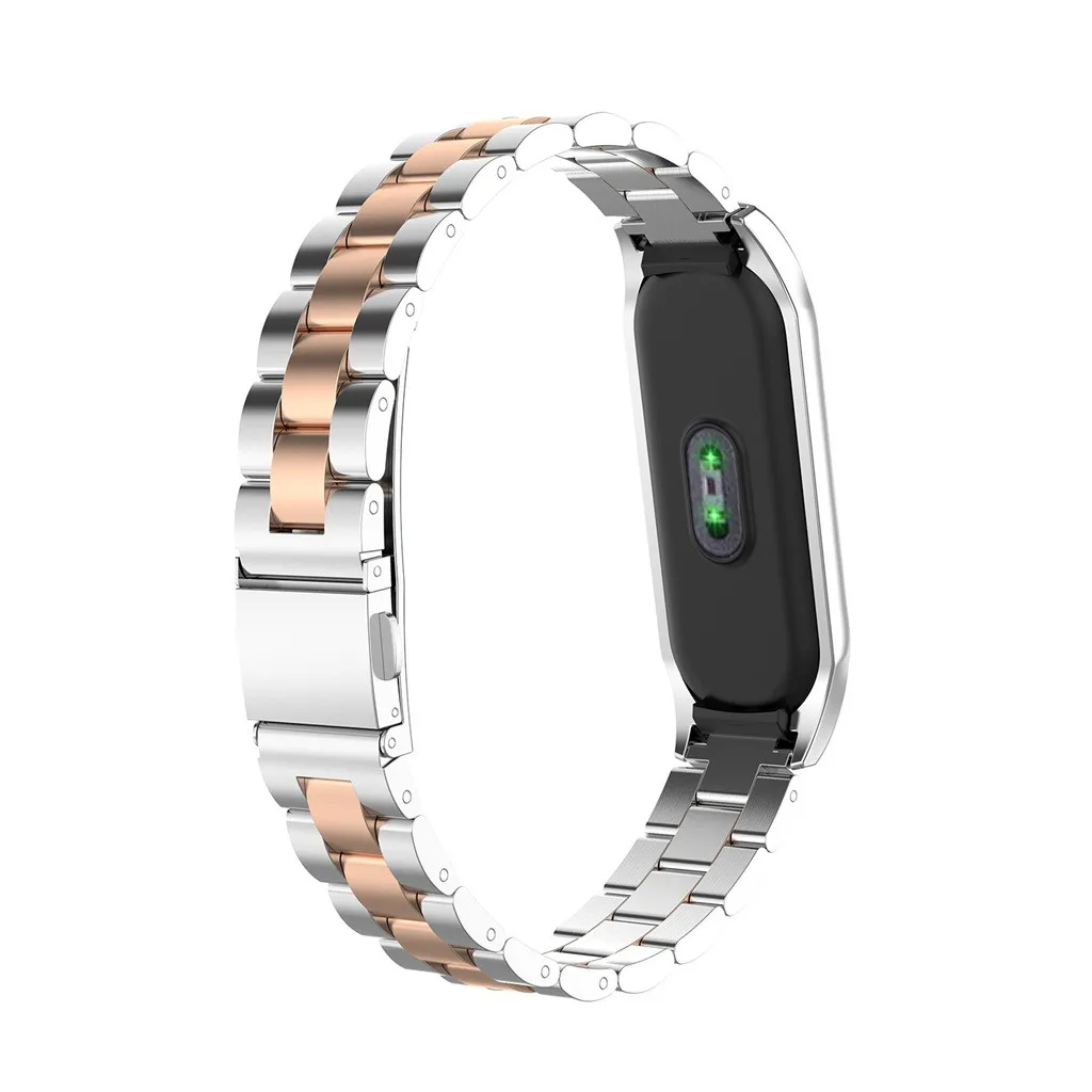 Сменный ремешок из нержавеющей стали для Xiao mi Band 3 mi band Band 3 Роскошные Металлические Полосы деловые стильные ремни