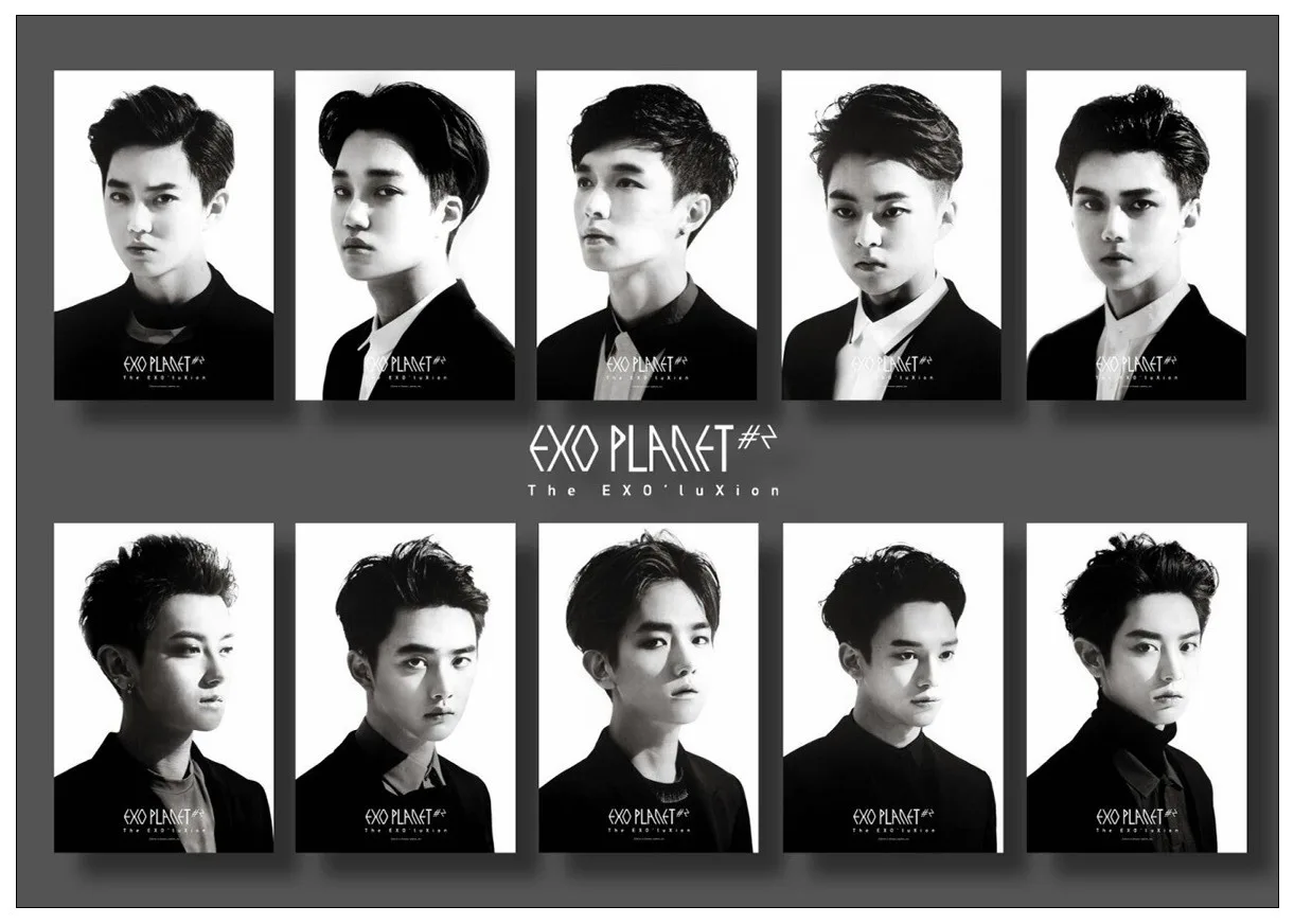 S006 Kpop постер EXO белая бумага с покрытием для печати, настенная наклейка, украшение для дома, стены, художественный плакат - Цвет: S006