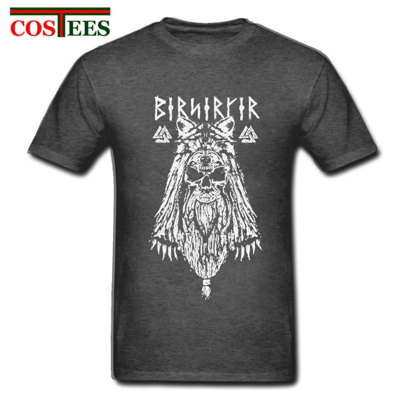 Винтажная Футболка Viking Berserker мужские футболки из чистого хлопка Викинги с