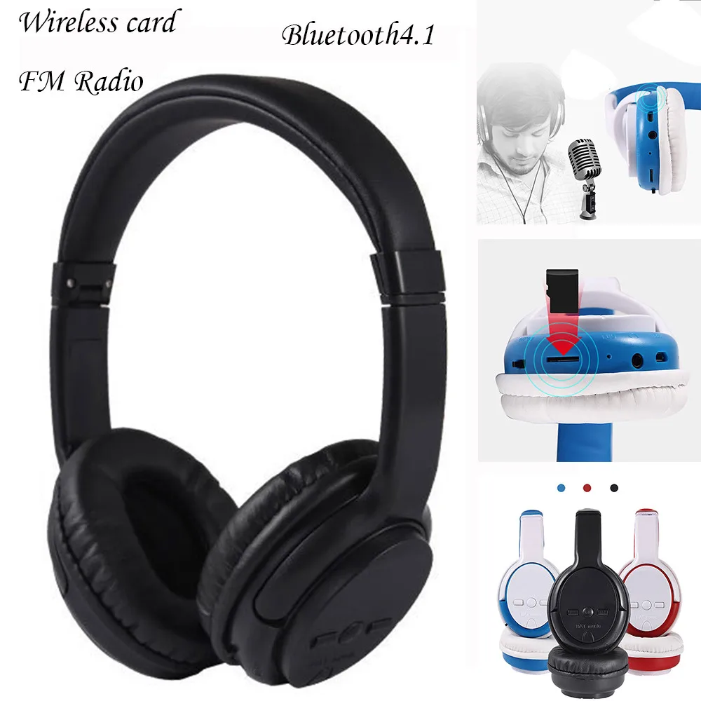 Беспроводные наушники Bluetooth4.1 гарнитура с шумоподавлением и fm-радио музыкальные