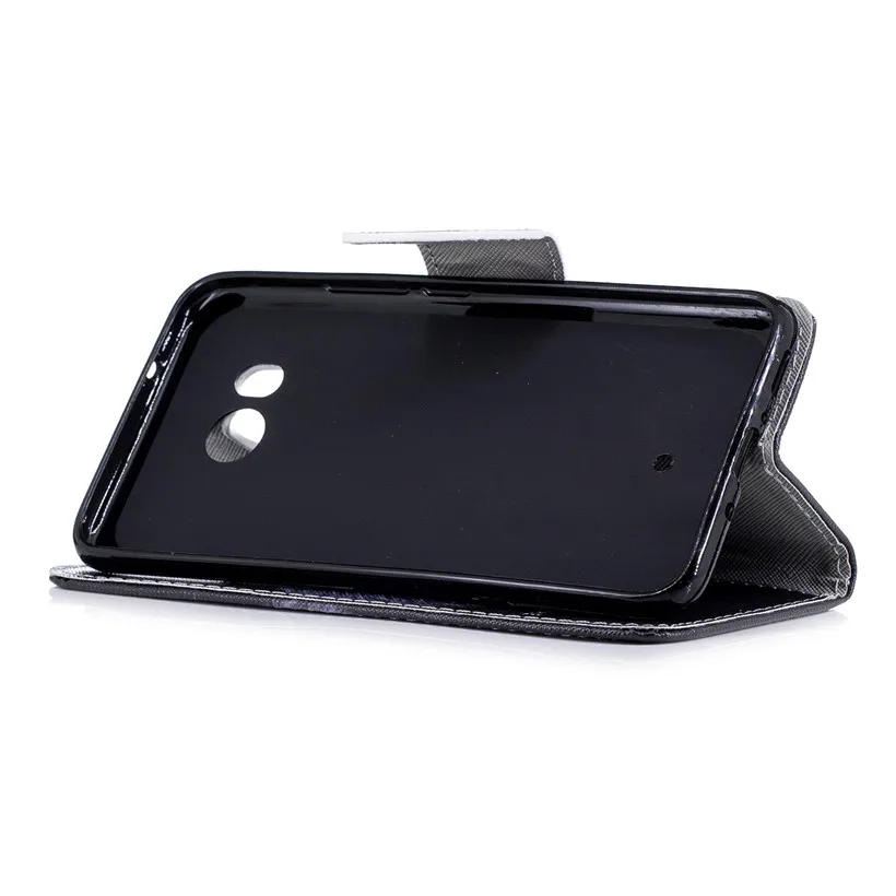 HEMASOLY Case For HTC One M8 Flip M10 PU Leather U11 Painted Wallet Cover With Card Slot |