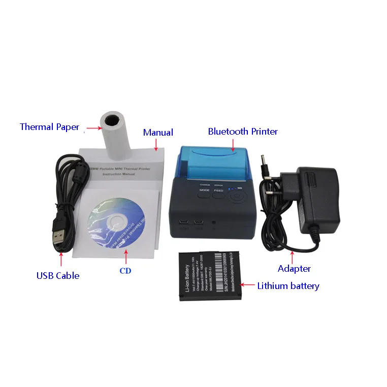 USB/Bluetooth/Wifi термальный кассовый чековый принтер POS инструмент для печати 57 мм
