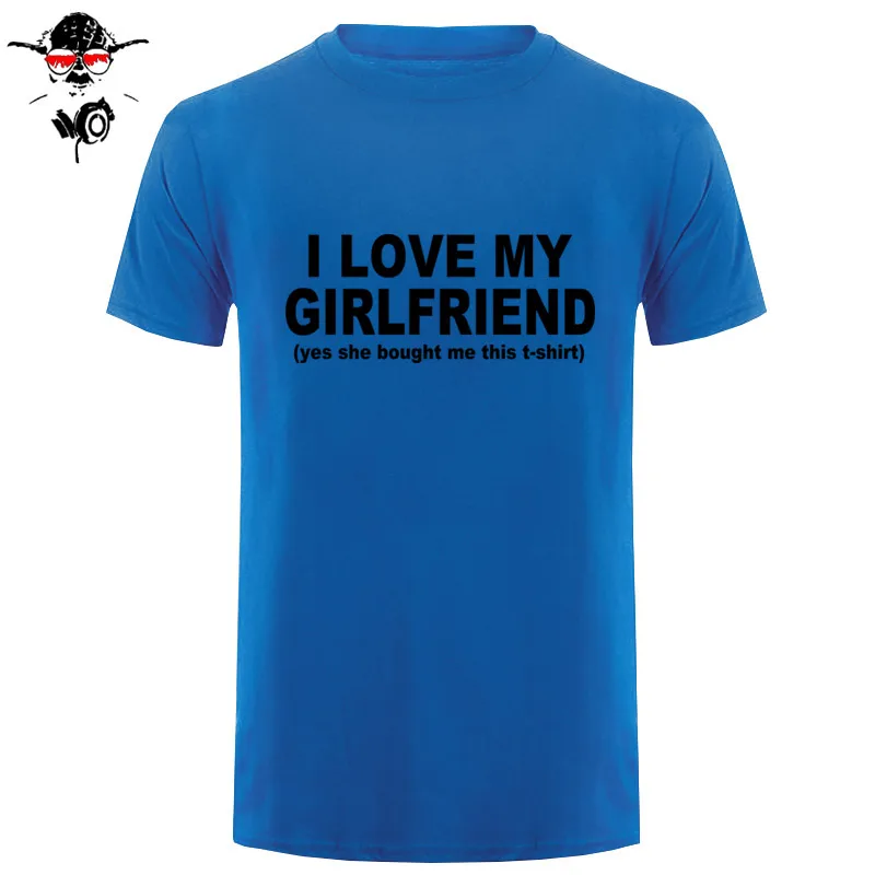 Новая модная футболка с принтом I Love My Girlfriend, забавная Мужская Подарочная Футболка с принтом бойфренда, хлопковые футболки с коротким рукавом - Цвет: 27