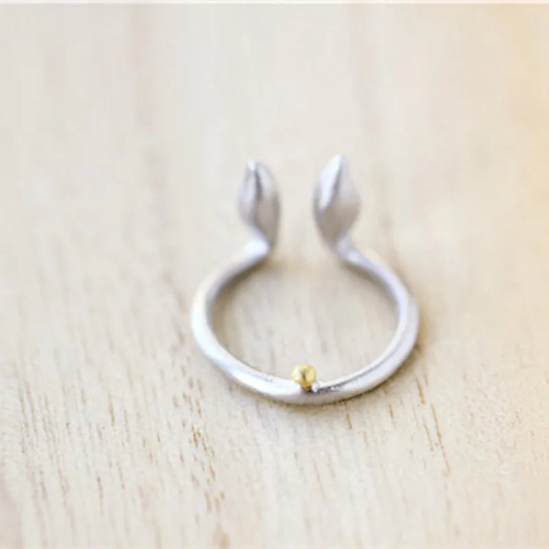 С изображением зайца формы с серебряным покрытием кольца для девочек обручение