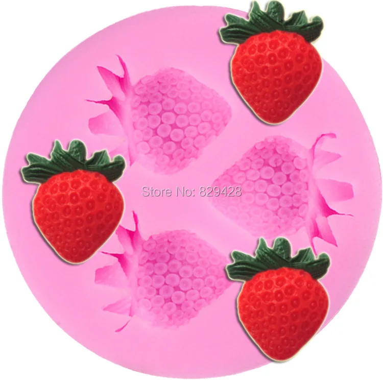 Kaymiklee M056 Новый Еда Класс силиконовые Прекрасный Клубника помадка торт sugarcraft