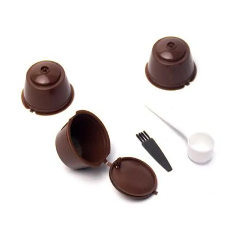 3 шт. экологичный многоразовый набор кофейных капсул щетка-совок пищевой пластик