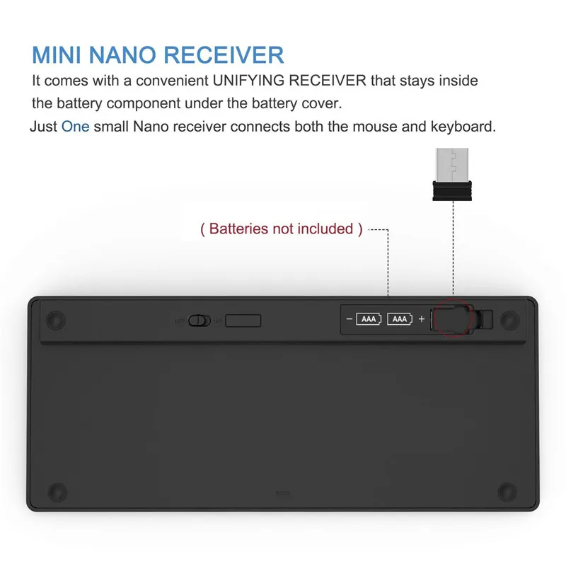 Ультратонкая портативная беспроводная клавиатура Jelly Comb 2 4 ГГц для Windows 7/8/ XP/