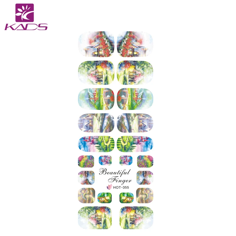 KADS HOT355 357 Красивая Сказка Мир Дизайн Ногтей Вода Передача Nail Art Наклейки Надписи