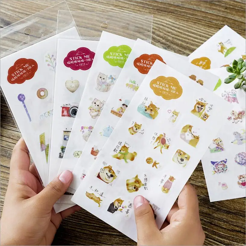 3 шт./упак. декоративные наклейки с изображением животных в виде цветов для