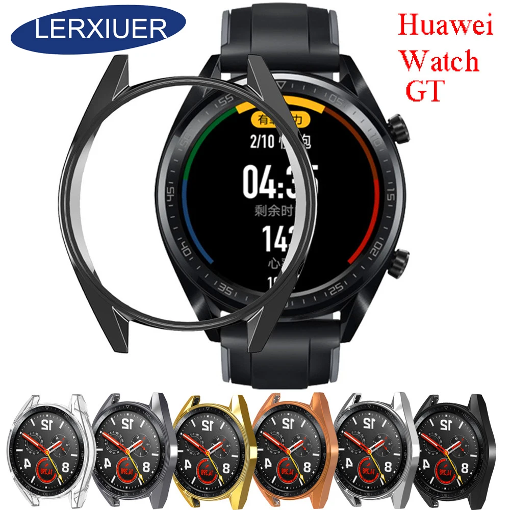 Huawei watch GT чехол для huawei watch gt чехол с ремешком Мягкий ТПУ покрытый круглый защитный чехол Аксессуары для смарт часов