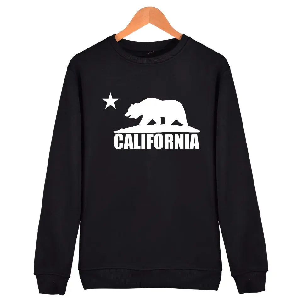 California Flag монолитным капюшоном мужская Толстовка Мода California Flag толстовка мужская длинная осенняя и зимняя повседневная одежда