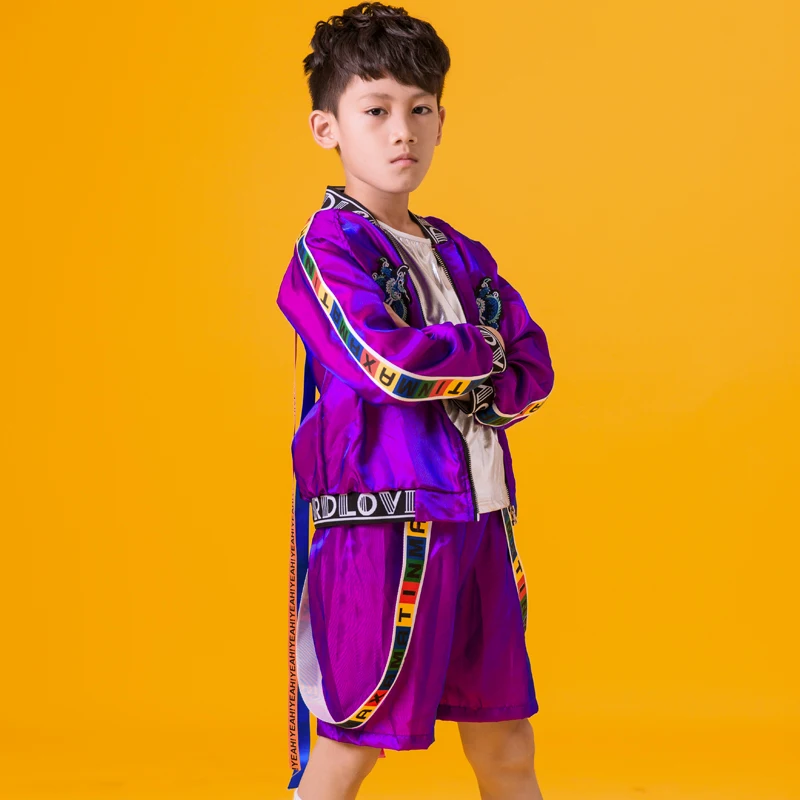 

Songyueixia Children's Jazz Dance Costume Hip-hop Hip-hop Suit Boys and Girls'Children's Dance Show Costume Clothes