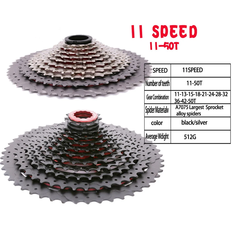 11-скоростной 11-50T черный/серебристый велосипед горный Звездочка для M8000/M9000 SRAM X1