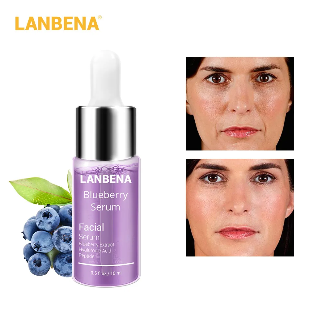 Bueberry Serum Сыворотка LANBENA серии витамин C Гиалуроновая кислота уход за кожей средство для удаления черных точек Анти Старение Отбеливание Крем для сужения пор против морщин - Цвет: Bueberry Serum