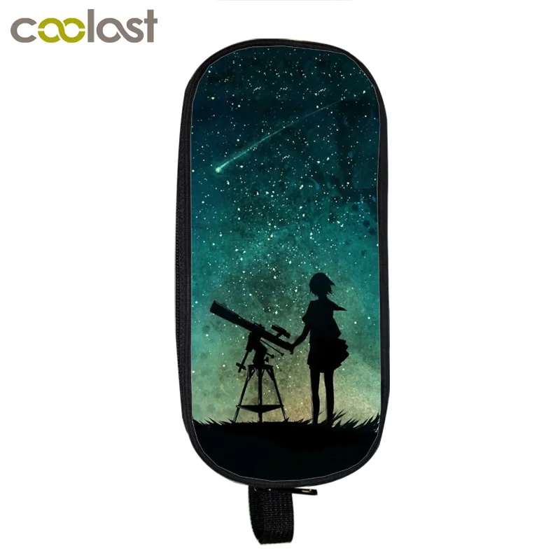 Galaxy Рюкзак для девочек-подростков, рюкзак для мальчиков, рюкзак для студентов+ держатель для карандашей, детские школьные сумки, mochila, детский школьный подарок - Цвет: qbb xingkong15