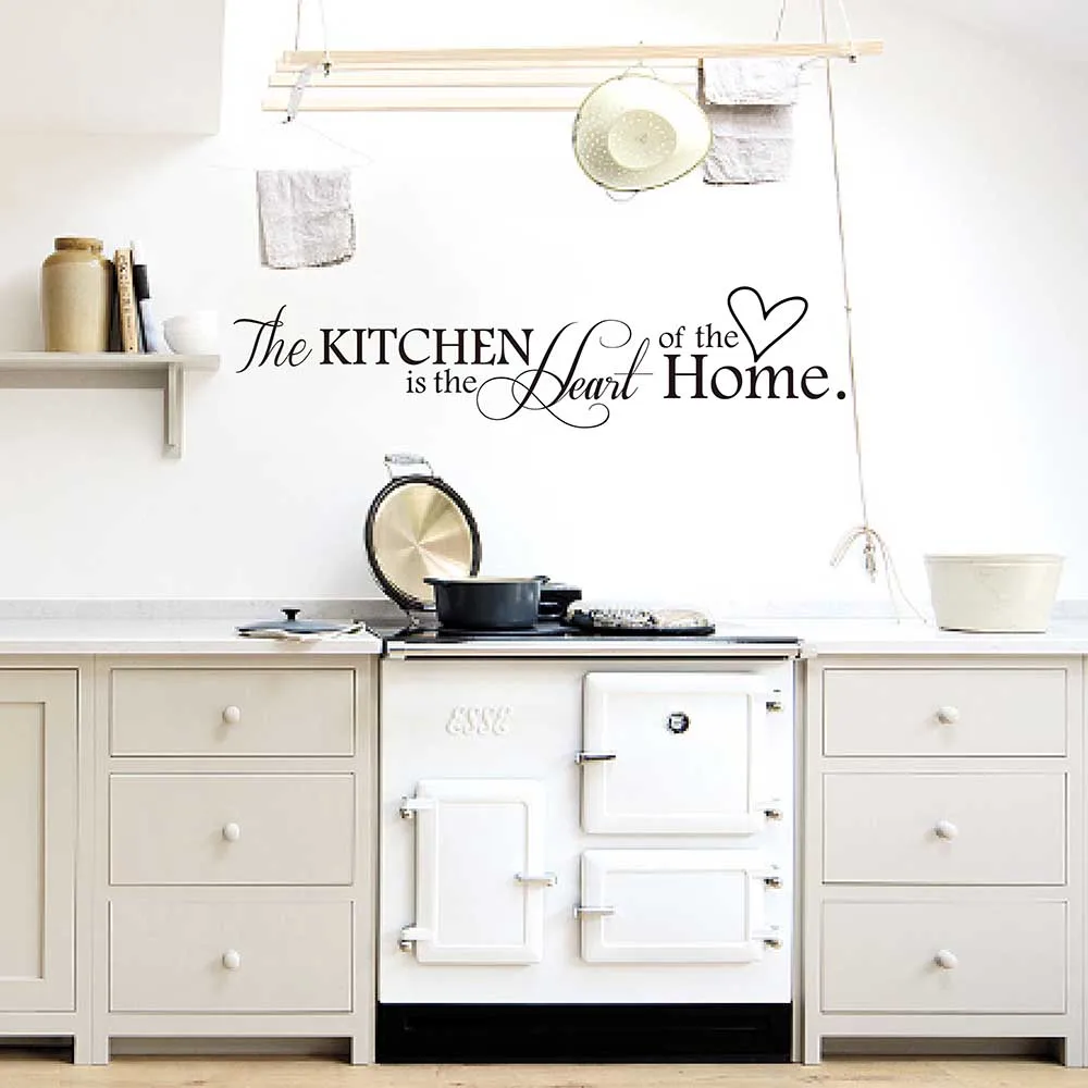 

The Kitchen is the Heart of the Home Quote Decal Kitchen Wall Sticker Dining Room Wall Decor 794Q