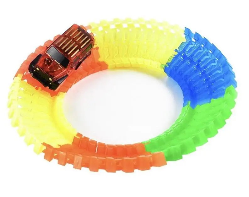 Diecast DIY игрушка головоломка американские горки трек электронная автомобиль