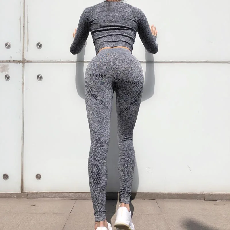 Новинка бесшовный комплект для йоги женская одежда фитнеса спортивная женские
