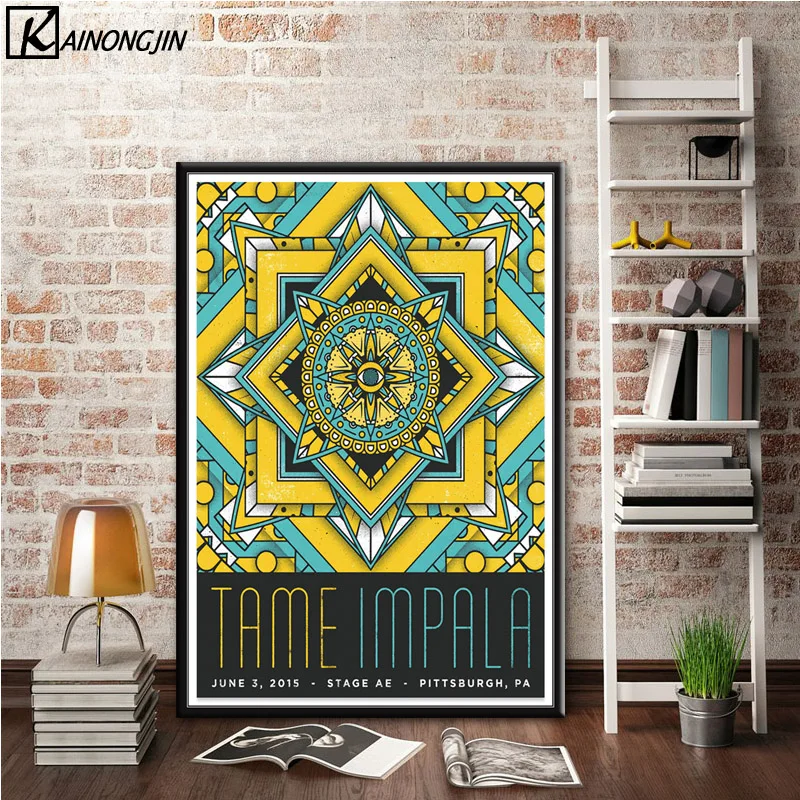 005 Art Poster Tame Impala Psychedelic Rock Band Posters and Prints Wall Picture Canvas Painting Room Home Decoration - Цвет: 005