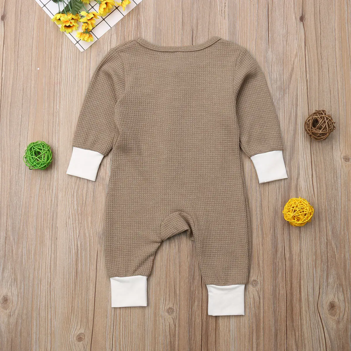 

2018 Canis Newborn Baby Girls Boys Cotton Romper Wool Jumpsuit Clothes Autumn Novelty Fashion Outfits 0-18M