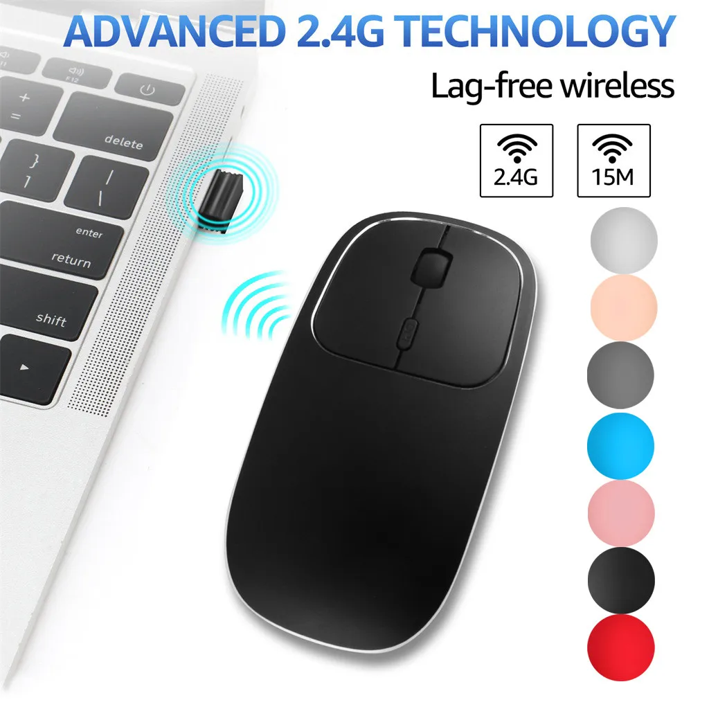 CARPRIE Echargeable 2 4G Беспроводная металлическая Бесшумная оптическая мышь типа C для ПК