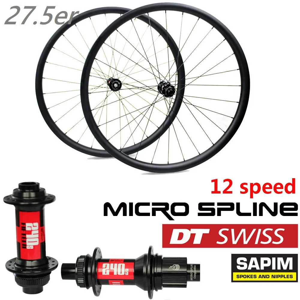 Колеса ELITEWHEELS 650B Углеродные MTB колеса бескамерные обода для 27 5 er Велоспорт XC AM