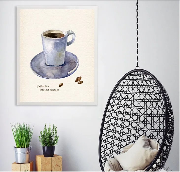 

Dessert Coffee Canvas Paintings Modular Pictures Wall Art Canvas for Living Room Decoration No Framed