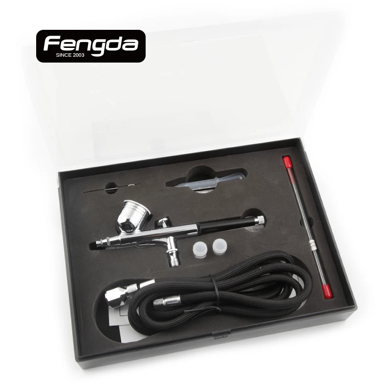 Бесплатная доставка FENGDA Аэрограф Двойного действия живопись для лица тела тату