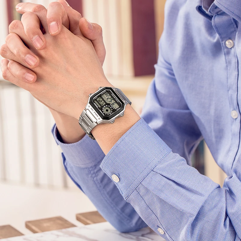 Casio лучший бренд роскошных Мужчин Спортивные AE-1200WHD-1A цифровые Часы