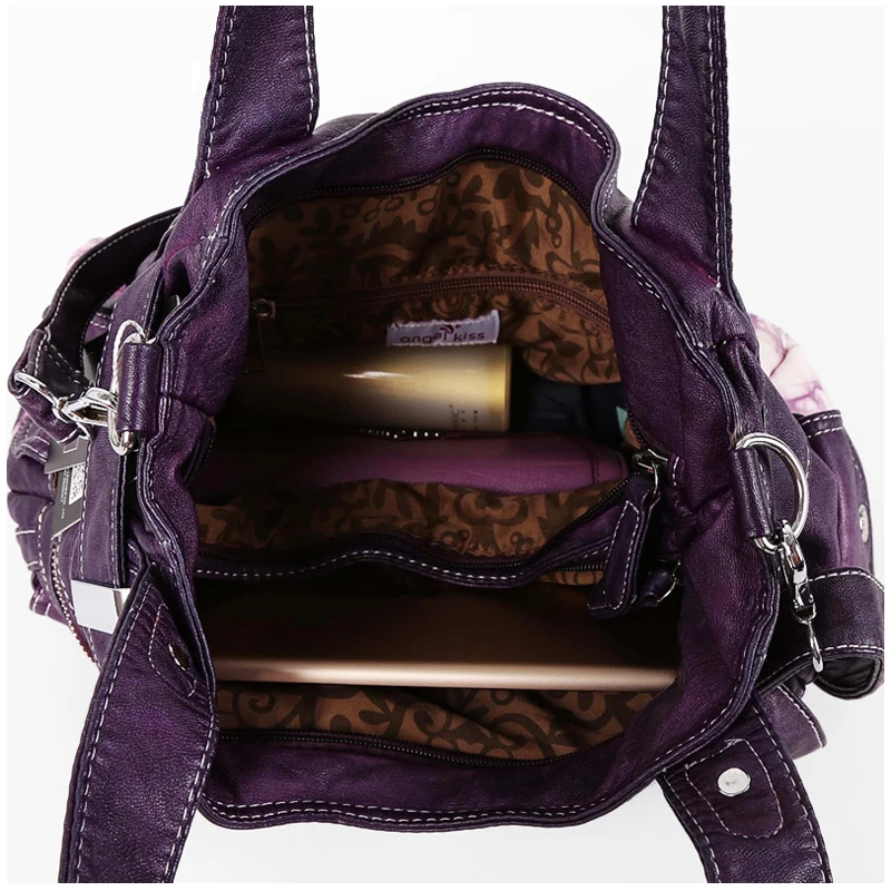 New Brand Durable Women hobo shoulder crossbody bag female casual large totes high quality Washed PU leather bags for ladies | Багаж и