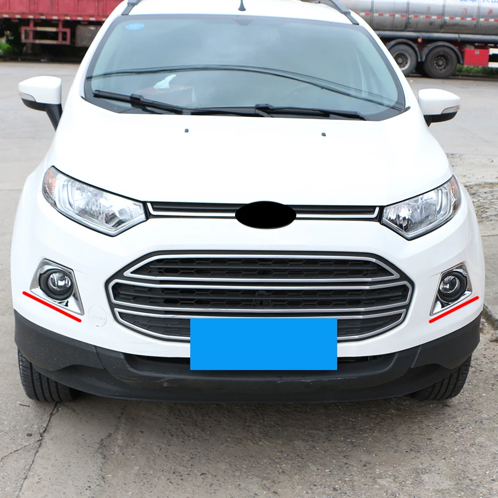 Аксессуары 2 шт./компл. подходит для FORD ECOSPORT 2013 передний бампер хром туман светильник накладка круглая наклейка на крышку